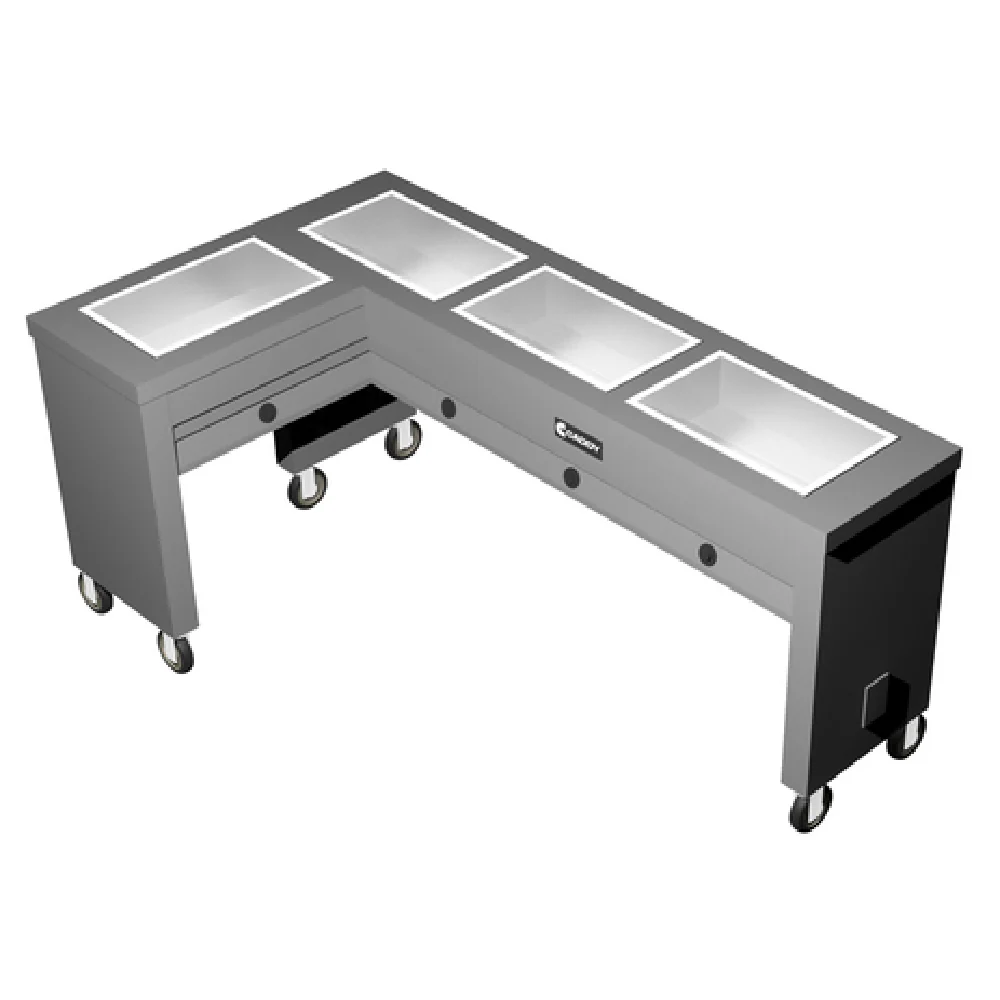 Caddy TF-614-L 76 Inch Electric Hot Food Caddy with Open Base Stainless Steel