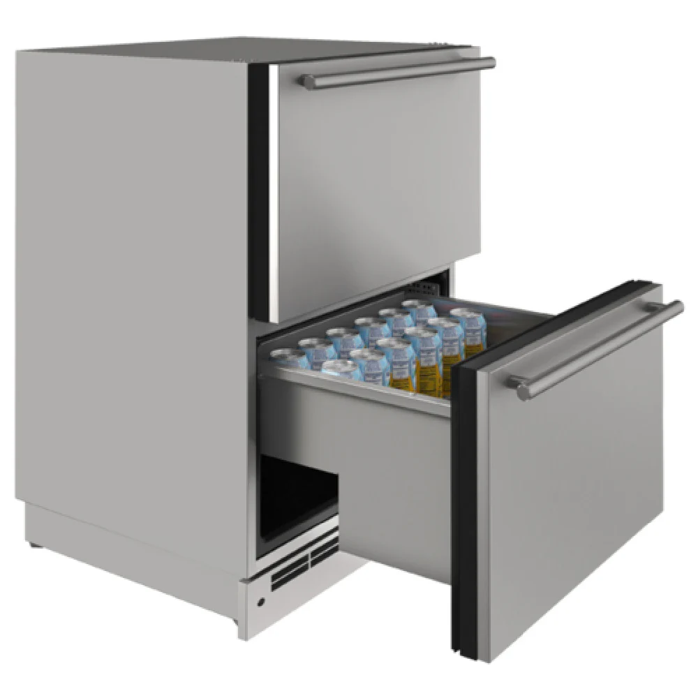 UODR124-SS61A 23-15/16 Inch Outdoor Undercounter Refrigerator 5.4 cu.ft. Stainless Steel with Full-Extension Drawers UODR124-SS61A 23-15/16 Inch Outdoor Undercounter Refrigerator 5.4 cu.ft. Stainless Steel with Full-Extension Drawers