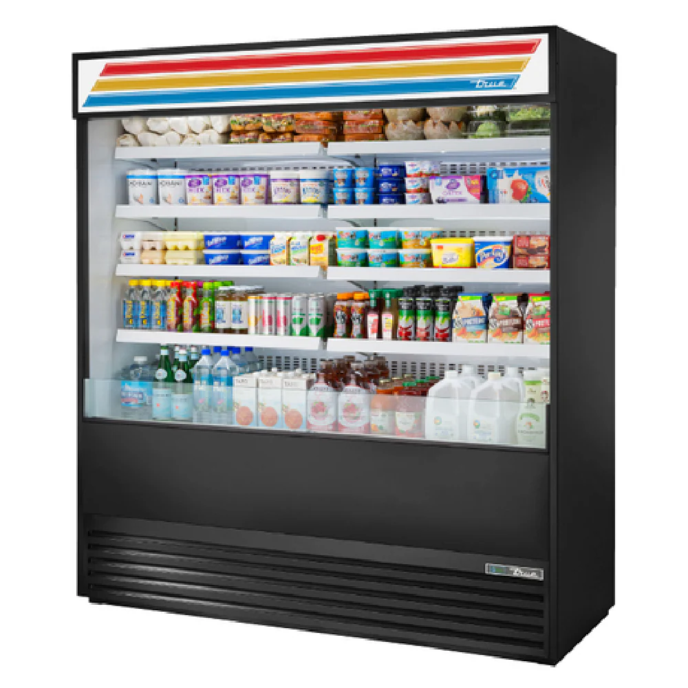 True Refrigeration TOAM-72-HC~TSL01_WH 72 Inch Vertical Air Curtain Merchandiser with 8 Shelves True Refrigeration TOAM-72-HC~TSL01_WH 72 Inch Vertical Air Curtain Merchandiser with 8 Shelves
