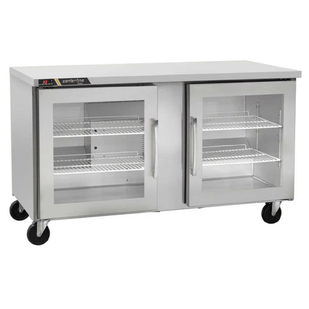 Traulsen CLUC-60R-GD-LR 60 Inch Compact Undercounter Refrigerator 16.94 cu - 2 Section