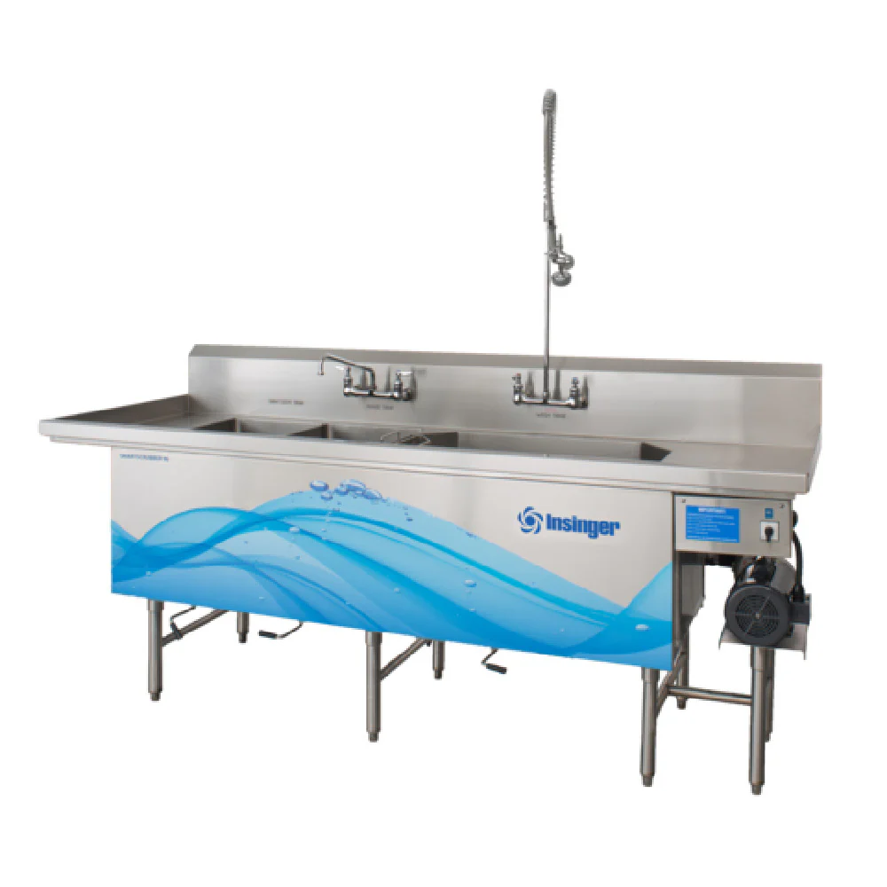Insinger SMARTSCRUBBER136 136 Inch Smart-Scrubber Pot Scrubber Stainless Steel with 2 Drainboards Insinger SMARTSCRUBBER136 136 Inch Smart-Scrubber Pot Scrubber Stainless Steel with 2 Drainboards