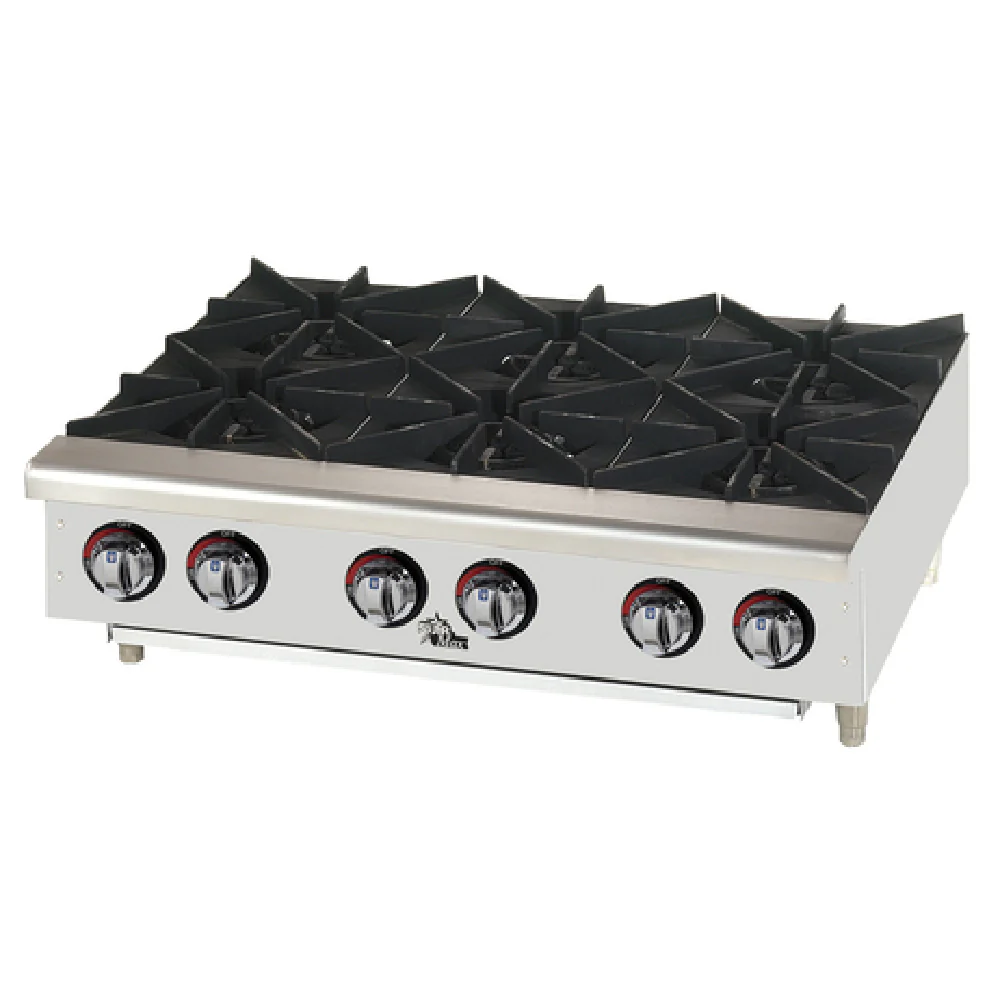 Star 606HF 36 Inch Gas Hotplate Countertop with 6 Burners 150000 BTU Star 606HF 36 Inch Gas Hotplate Countertop with 6 Burners 150000 BTU