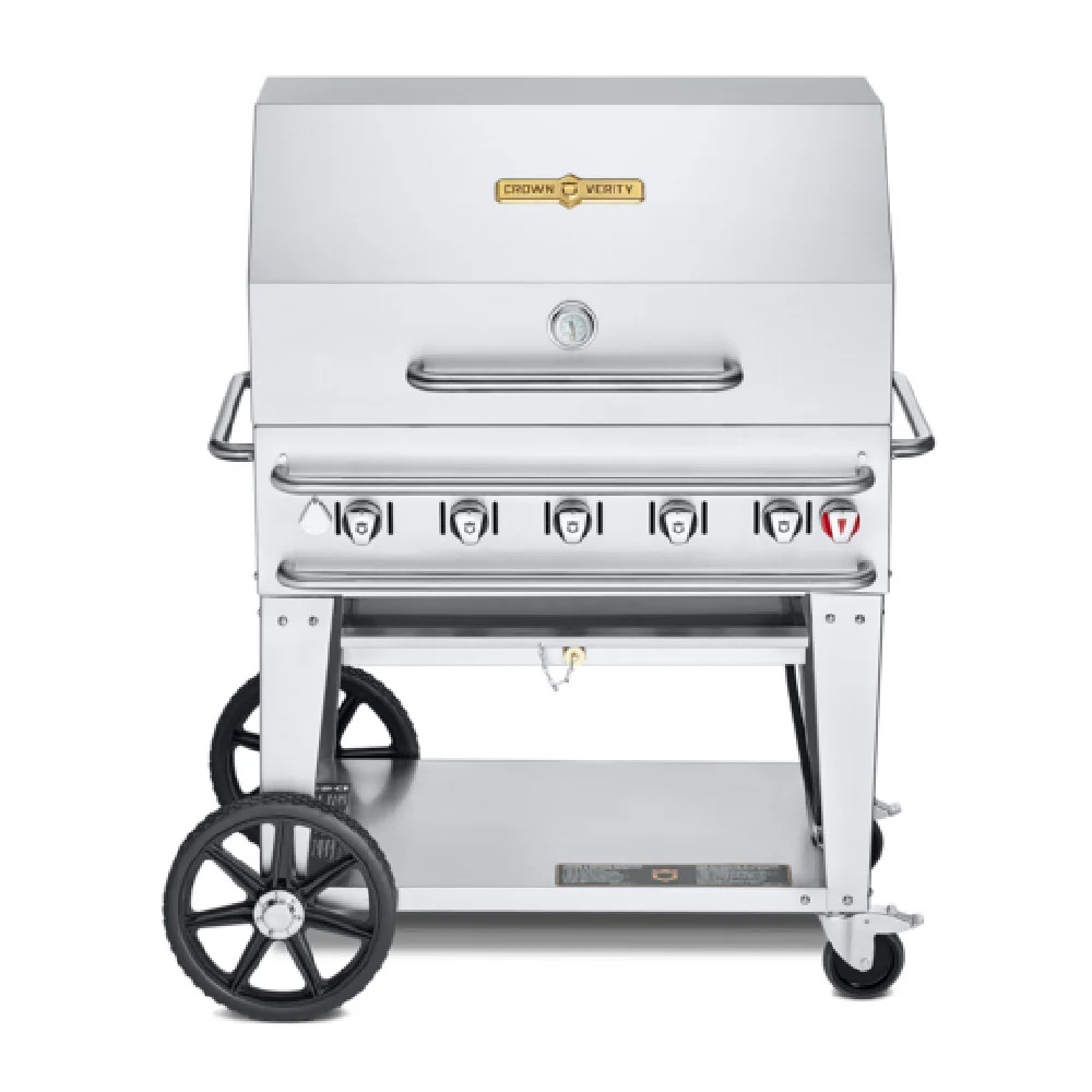 Crown Verity CV-RCB-36RDP 44 Inch Pro Series Grill 5 Burners Gas Stainless Steel