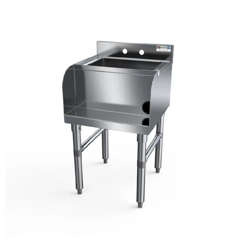 NBR Equipment UW-1-1410-1818-H 18 Inch Freestanding Blender Station with Dump Sink Stainless Steel NBR Equipment UW-1-1410-1818-H 18 Inch Freestanding Blender Station with Dump Sink Stainless Steel