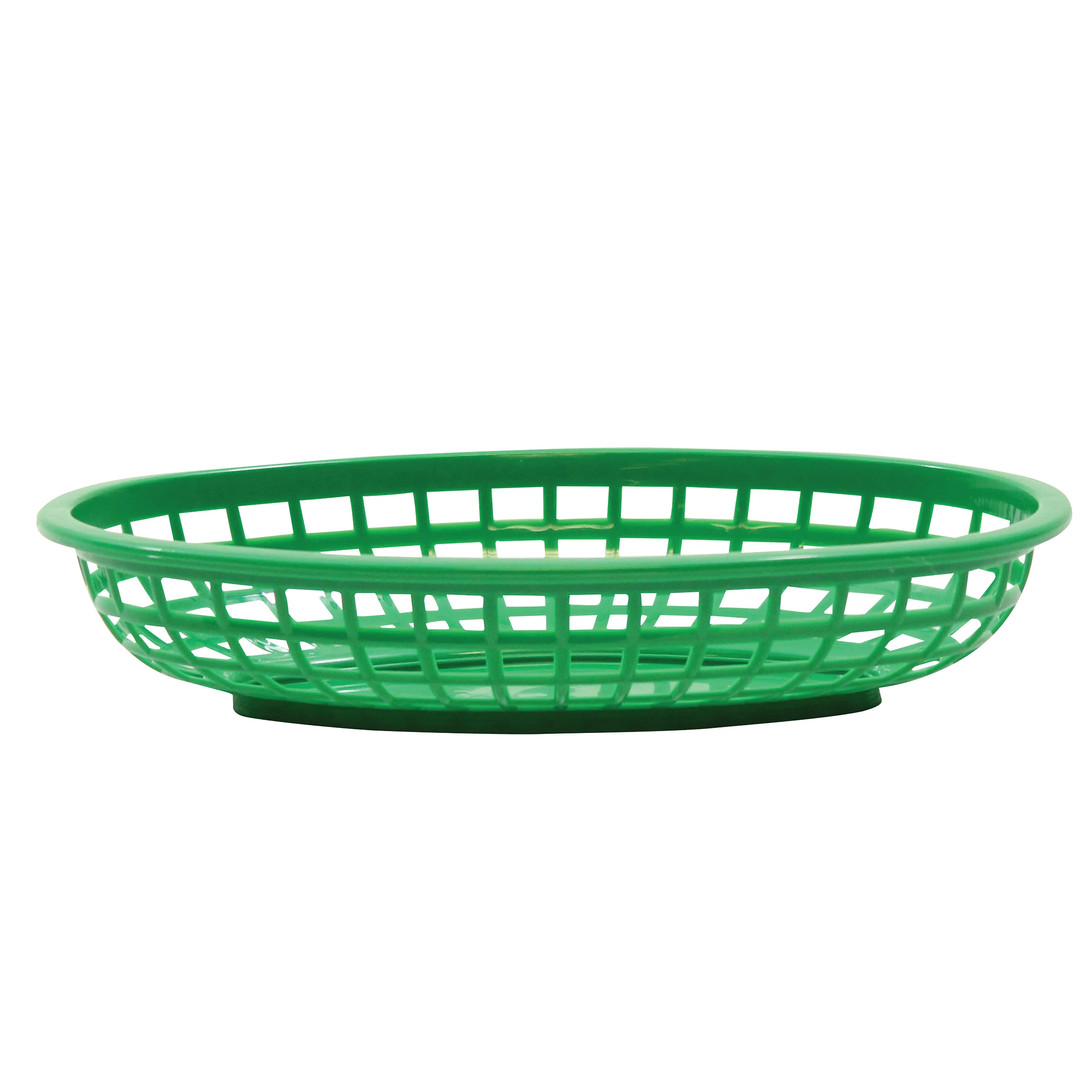 Tablecraft 1074G 6-1/4 Inch Oval Basket Polyethylene Green for Fast Food