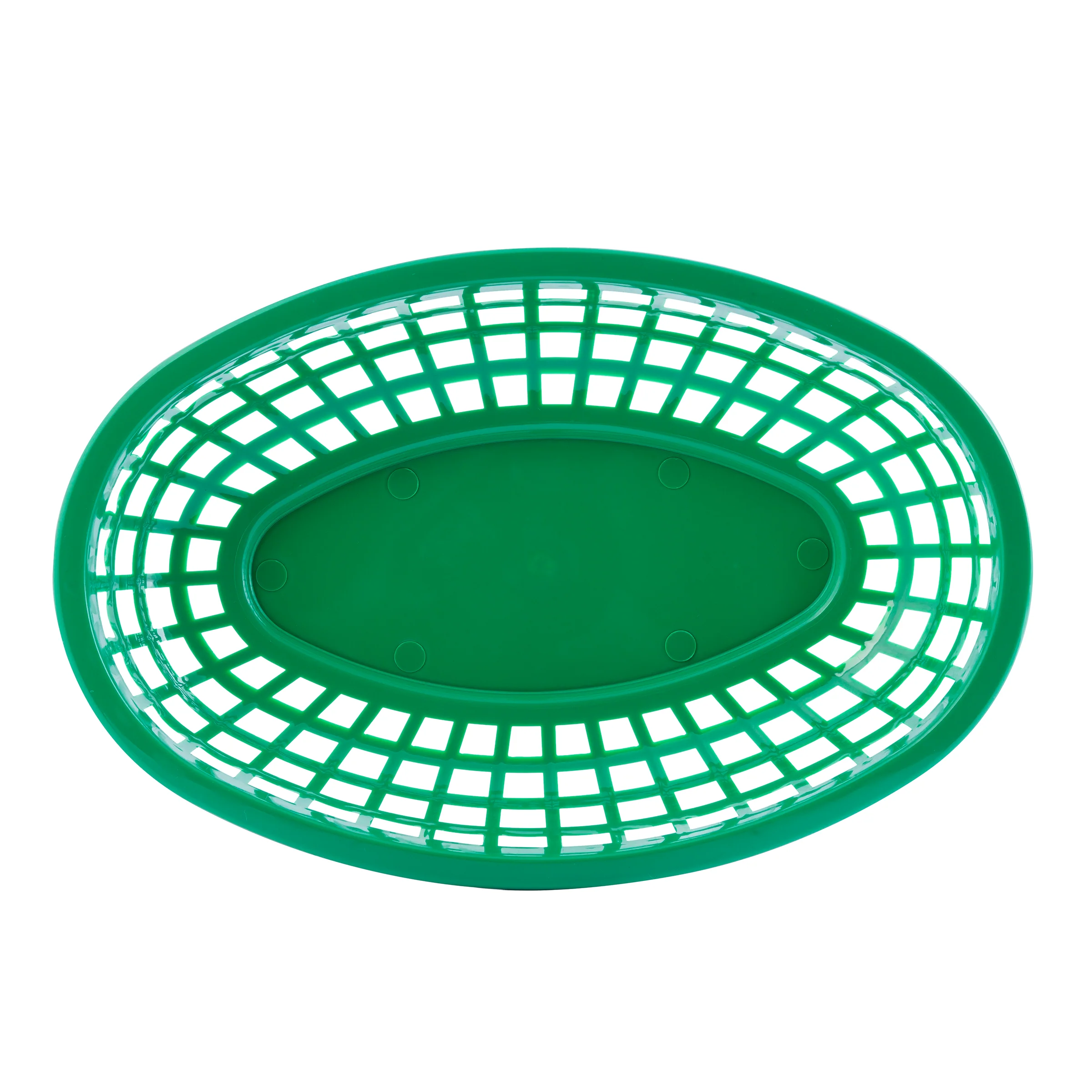 Tablecraft 1074G 6-1/4 Inch Oval Basket Polyethylene Green for Fast Food Tablecraft 1074G 6-1/4 Inch Oval Basket Polyethylene Green for Fast Food
