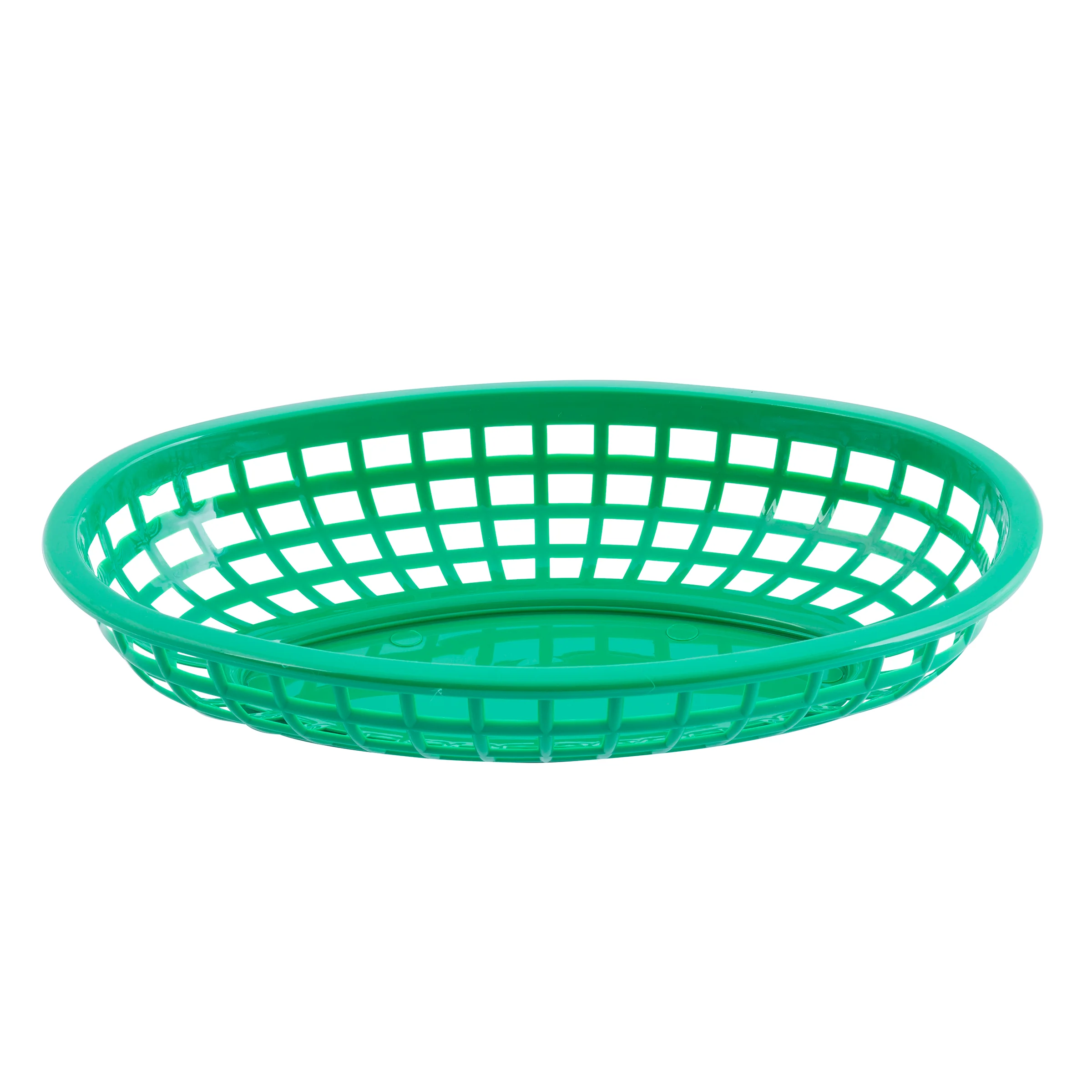 Tablecraft 1074G 6-1/4 Inch Oval Basket Polyethylene Green for Fast Food Tablecraft 1074G 6-1/4 Inch Oval Basket Polyethylene Green for Fast Food