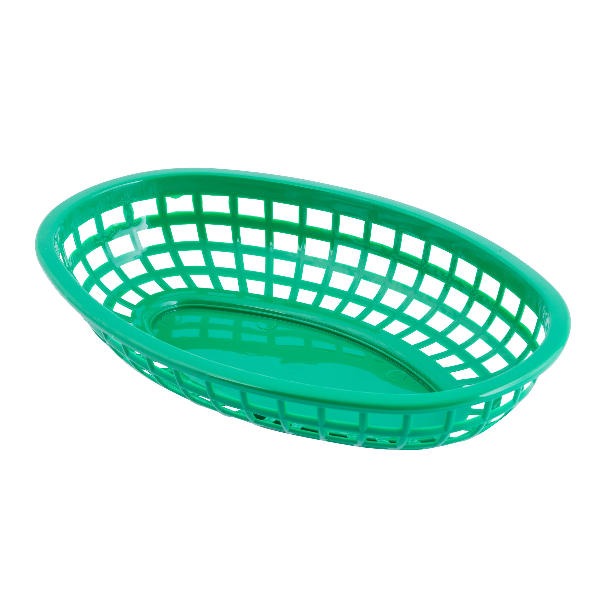 Tablecraft 1074G 6-1/4 Inch Oval Basket Polyethylene Green for Fast Food Tablecraft 1074G 6-1/4 Inch Oval Basket Polyethylene Green for Fast Food