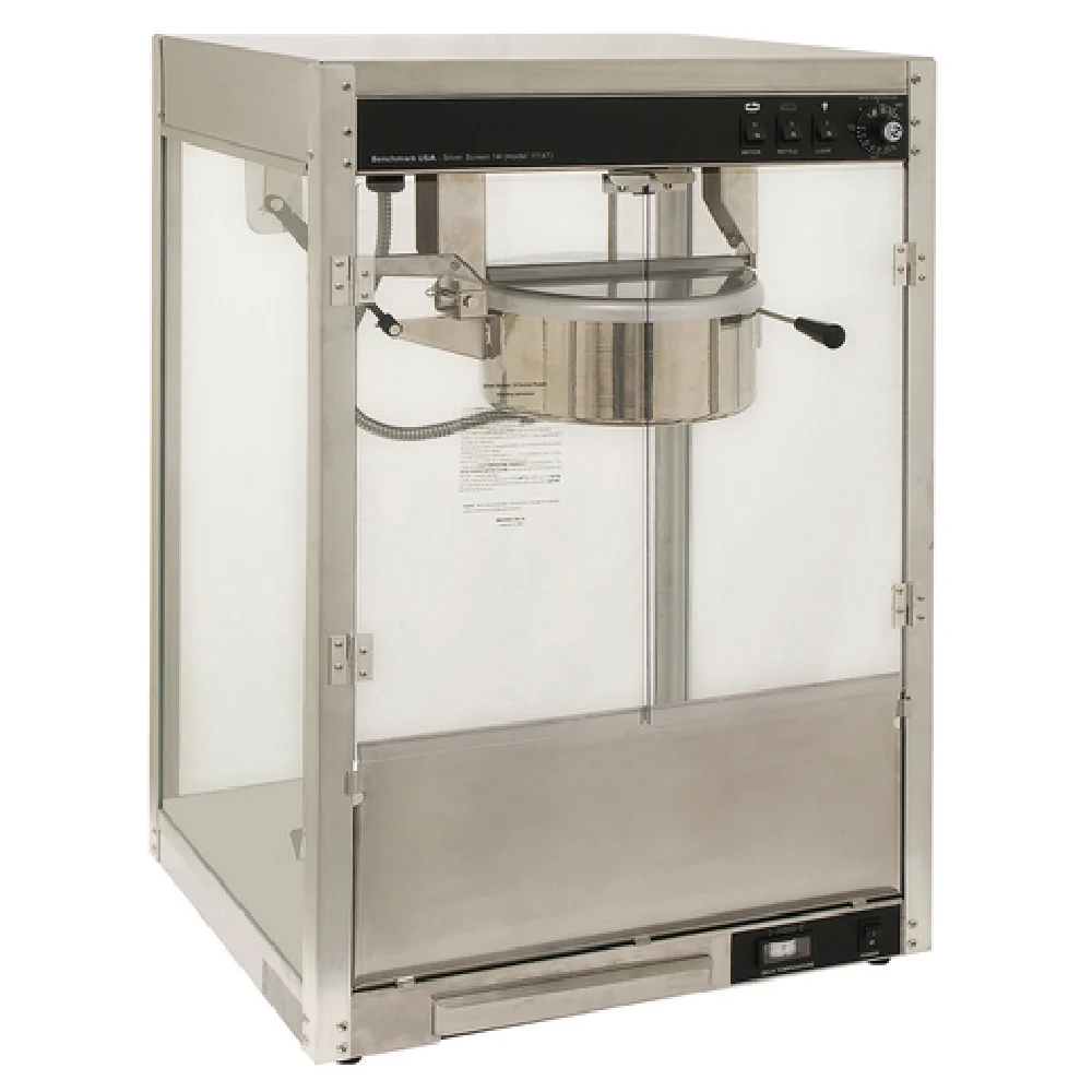 Winco 11147 14 Oz Electric Popcorn Popper Countertop Stainless Steel