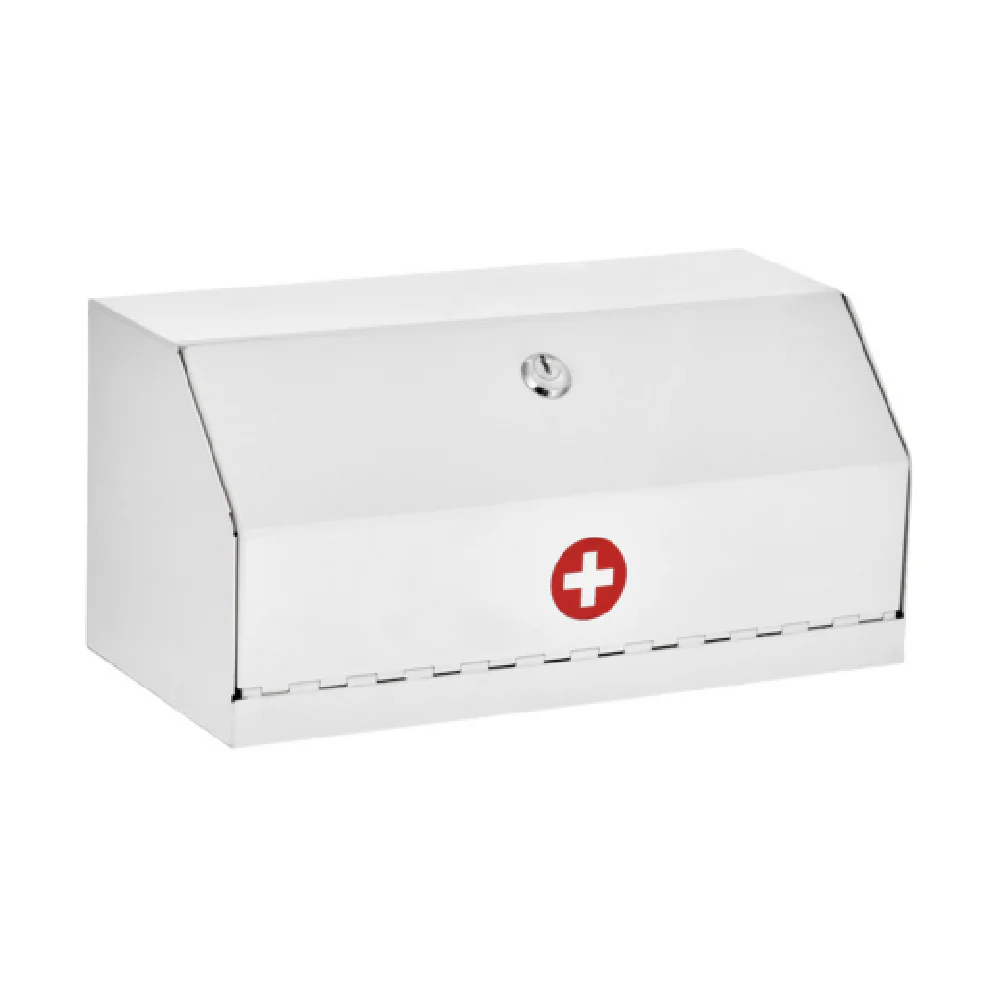 Alpine Industries ADI999-05-WHI 12-1/2 Inch Steel Medical Security Cabinet with D Lock White