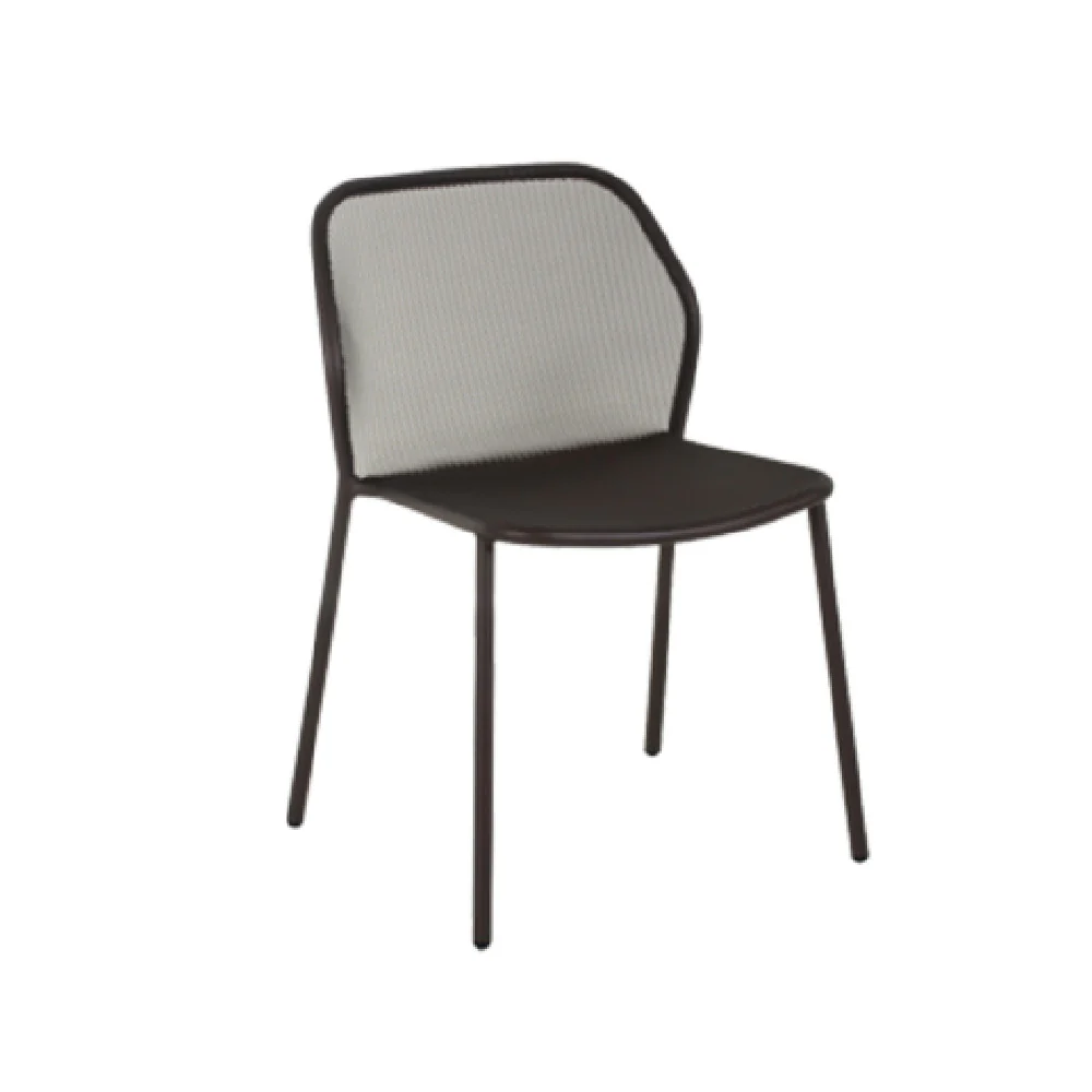 emuamericas, llc 521 21 Inch Outdoor Stacking Side Chair Steel Mesh Seat