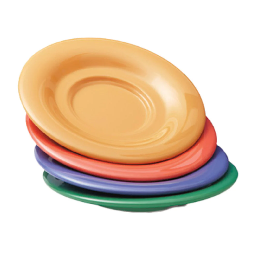 GET Enterprises SU-2-MIX 5-1/2 Inch Diameter Saucer Plastic Break-Resistant Assorted Colors GET Enterprises SU-2-MIX 5-1/2 Inch Diameter Saucer Plastic Break-Resistant Assorted Colors