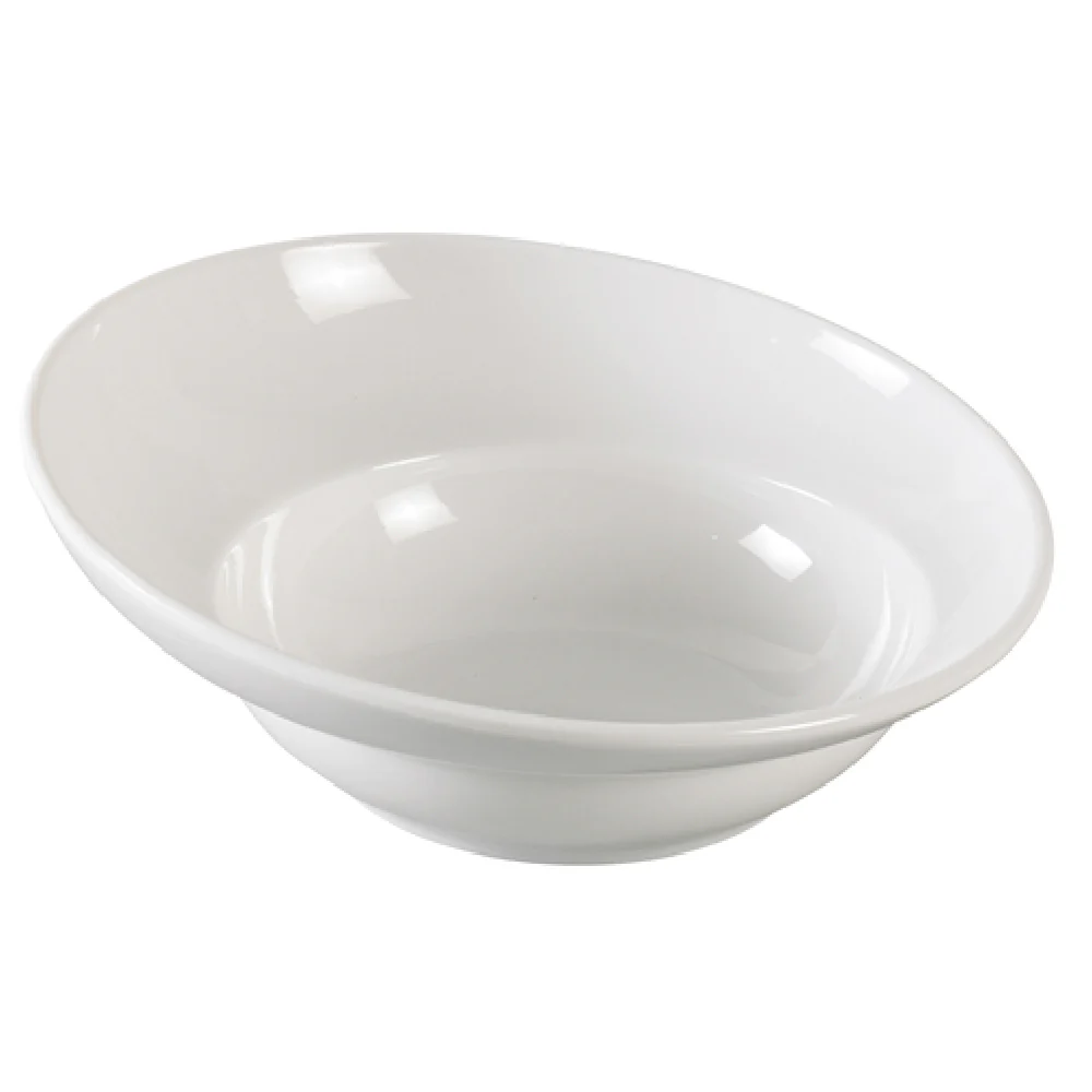 Yanco VE-710 10 Inch Round Salad Bowl 34 Oz Melamine Dishwasher Safe White