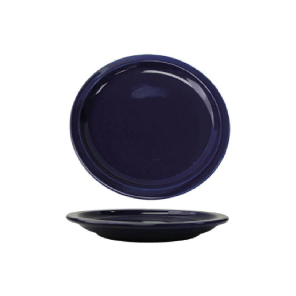 International Tableware CAN-8-CB 9 Inch Round Plate Cobalt Blue Ceramic with Rolled Edge International Tableware CAN-8-CB 9 Inch Round Plate Cobalt Blue Ceramic with Rolled Edge