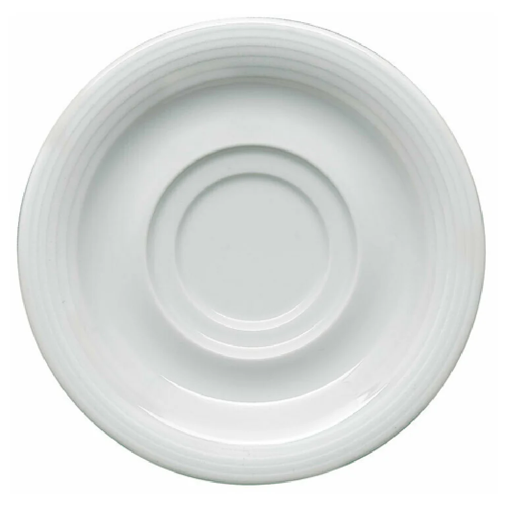BauscherHepp 807118 6-1/2 Inch Diameter Round Saucer Dual Well Porcelain BauscherHepp 807118 6-1/2 Inch Diameter Round Saucer Dual Well Porcelain