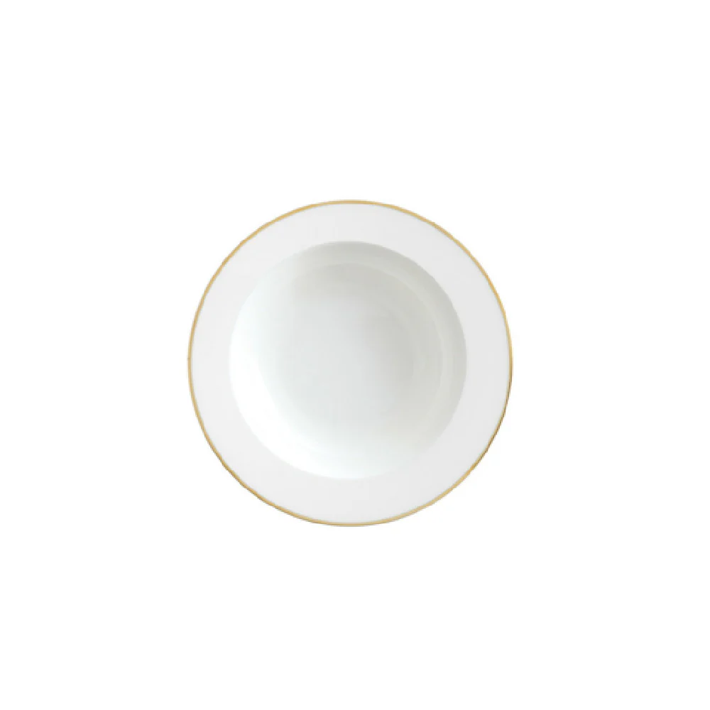 Fortessa RRP.CAMELIAG.12 9 Inch Gold Soup Dish China Dishwasher Safe