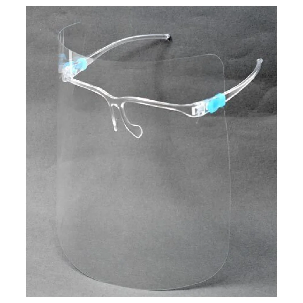 Omcan 46700 9 1/2 to 7 2/3 Inch Disposable Face Shield Cover with Glasses Frame