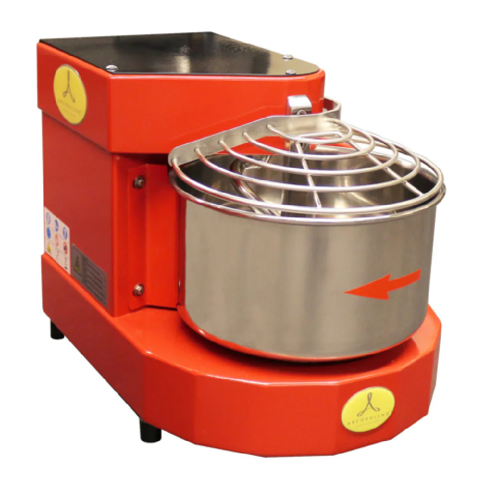 Arcobaleno Pasta Equipment ASM10 14 Inch Electric Spiral Mixer 7 Qt Stainless Steel with Variable Speed Arcobaleno Pasta Equipment ASM10 14 Inch Electric Spiral Mixer 7 Qt Stainless Steel with Variable Speed