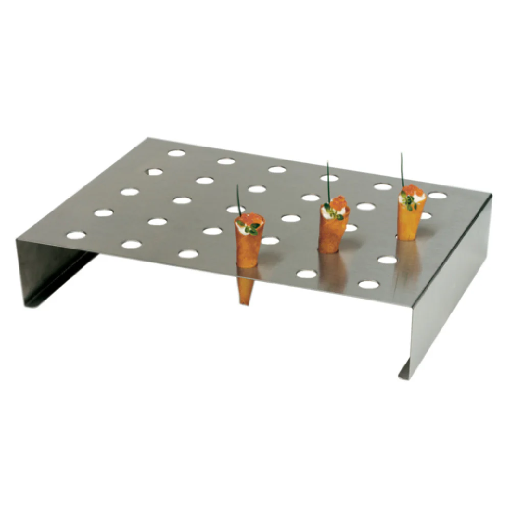 JB Prince R500 11-1/4 Inch Cone Holder 18 Gauge Stainless Steel with Buffet Stand
