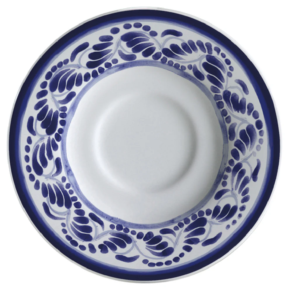 GET Enterprises PA1678900324 6-1/2 Inch Tea Bouillon Saucer Porcelain Rolled Edge
