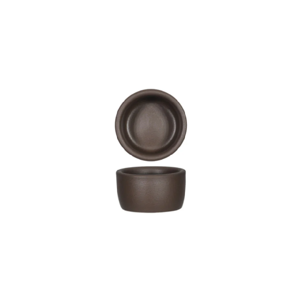 Tuxton VNX-0203 2oz Pipkin Ramekin China Brown Porcelain Dishwasher Safe Tuxton VNX-0203 2oz Pipkin Ramekin China Brown Porcelain Dishwasher Safe