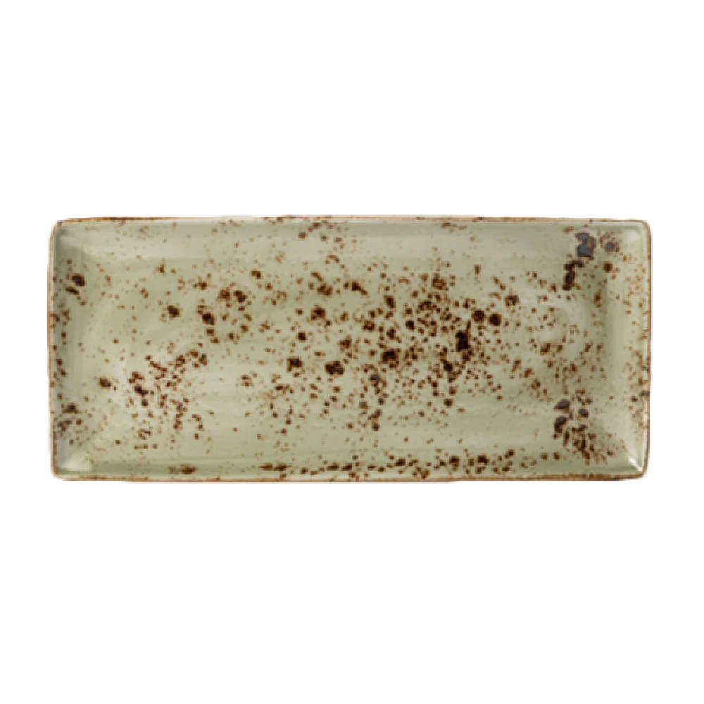 Steelite 11310552 14.5 Inch Rectangle Tray Craft Green Alumina Vitrified Steelite 11310552 14.5 Inch Rectangle Tray Craft Green Alumina Vitrified