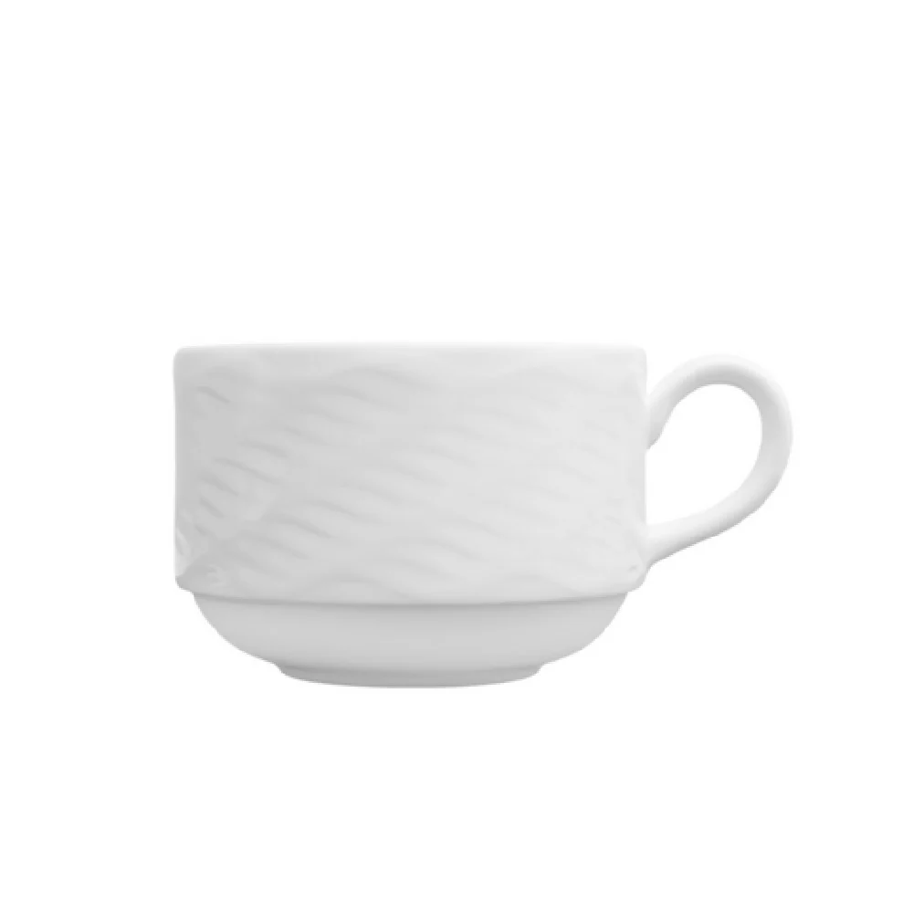 Fortessa HBW-OCEANA-289 8 Oz Oceana Stack Coffee/Tea Cup Bone China