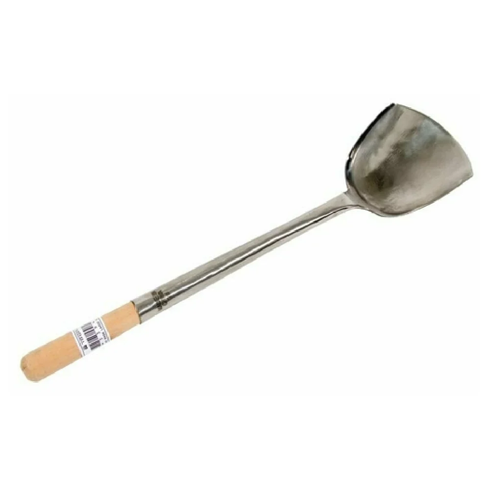 Town 33941/DZ 17-1/2 Inch Wok Shovel Hand Hammered Stainless Steel Wood Handle