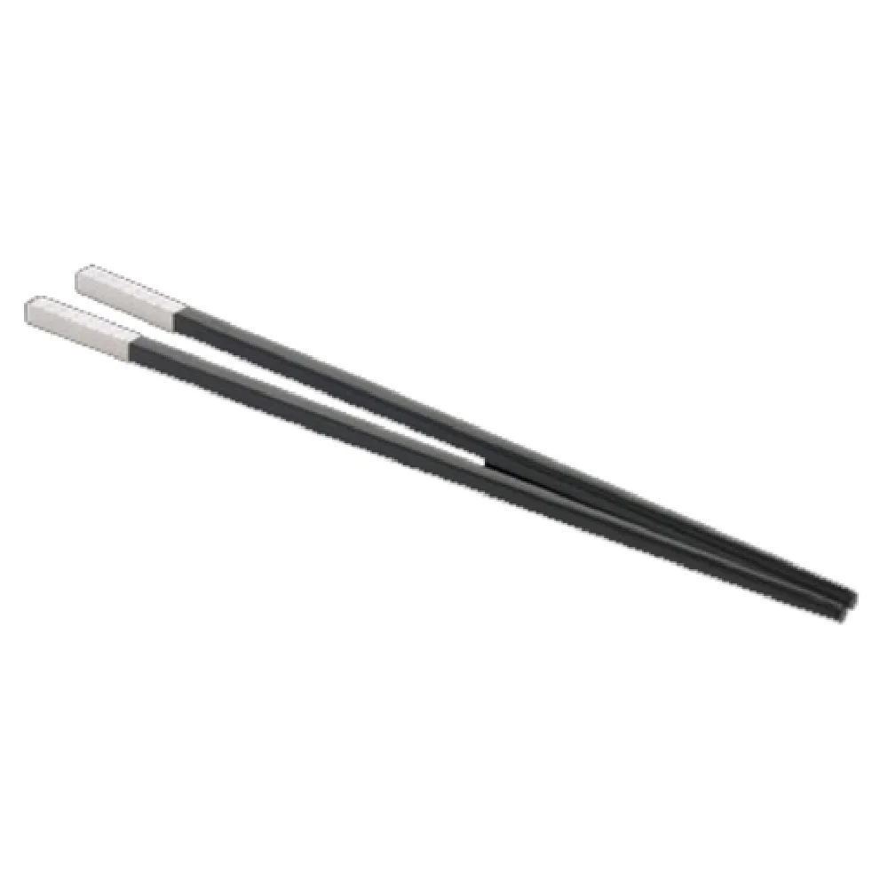 Steelite 5360S372 9-7/8 Inch Black with Silver-plated Tip Chopstick Set Steelite 5360S372 9-7/8 Inch Black with Silver-plated Tip Chopstick Set