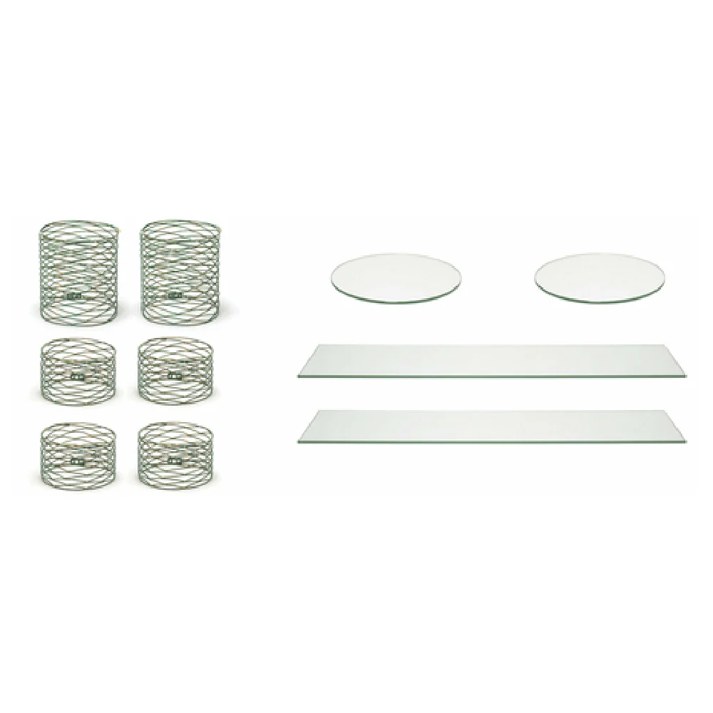 FOH BST043MUM28 Buffet Essentials Patina Clear Glass On Patina Includes Two BRI003PTI20 Patina Risers Set Of 3
