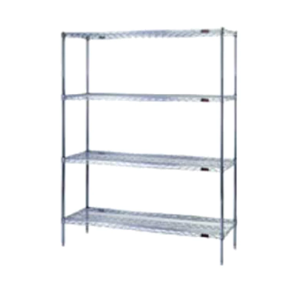 Eagle S4-74-2460S 60 Inch 4-tier Wire Shelving Unit Stainless Steel Finish Eagle S4-74-2460S 60 Inch 4-tier Wire Shelving Unit Stainless Steel Finish