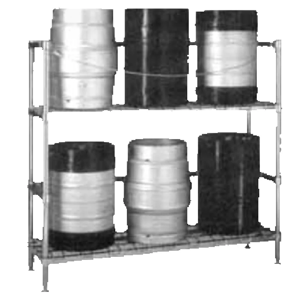 Metro 2KR345DC 42 Inch HD Super Beer-Keg Handling Rack with 2 Dunnage Shelves Metro 2KR345DC 42 Inch HD Super Beer-Keg Handling Rack with 2 Dunnage Shelves