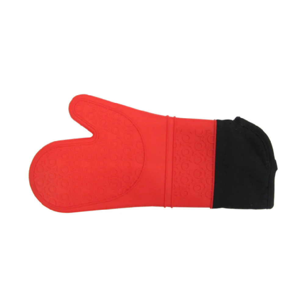 Admiral Craft OMS-14/RD 14 Inch Oven Mitt Red Silicone with Cotton Lining