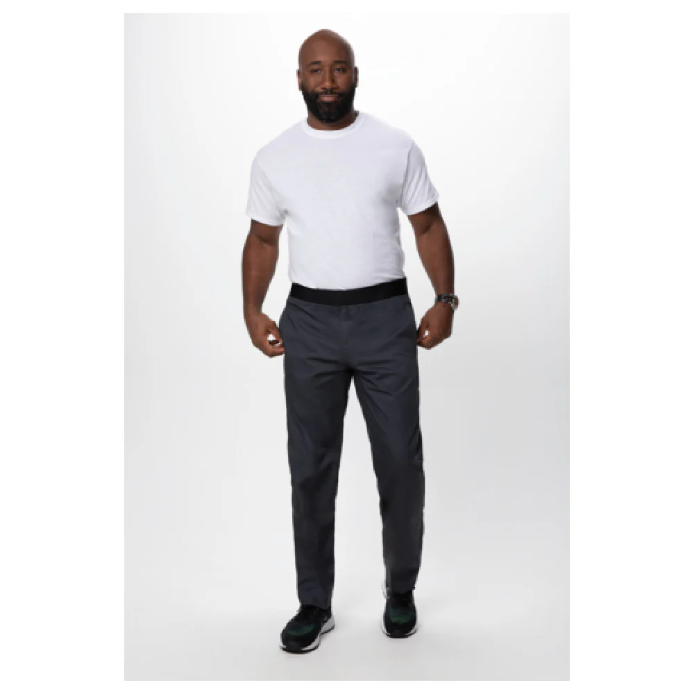Chef Works PBN01-CHR-4XL Men's Chef Pants 4XL Elastic Waistband Charcoal