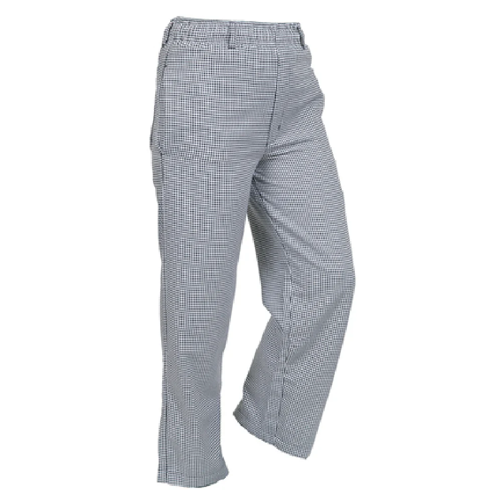 Mercer Culinary M60030HT3X 3X Unisex Chef's Pants Elastic Waist Houndstooth Poly/Cotton Mercer Culinary M60030HT3X 3X Unisex Chef's Pants Elastic Waist Houndstooth Poly/Cotton