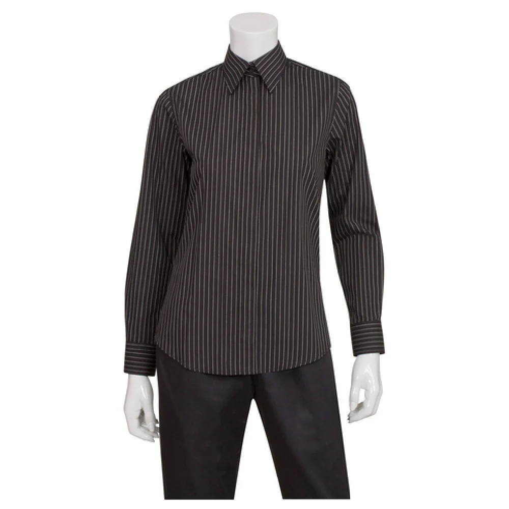 Chef Works W300-CDA-XL Women's Dress Shirt Long Sleeve Adjustable Cuffs Poly/cotton