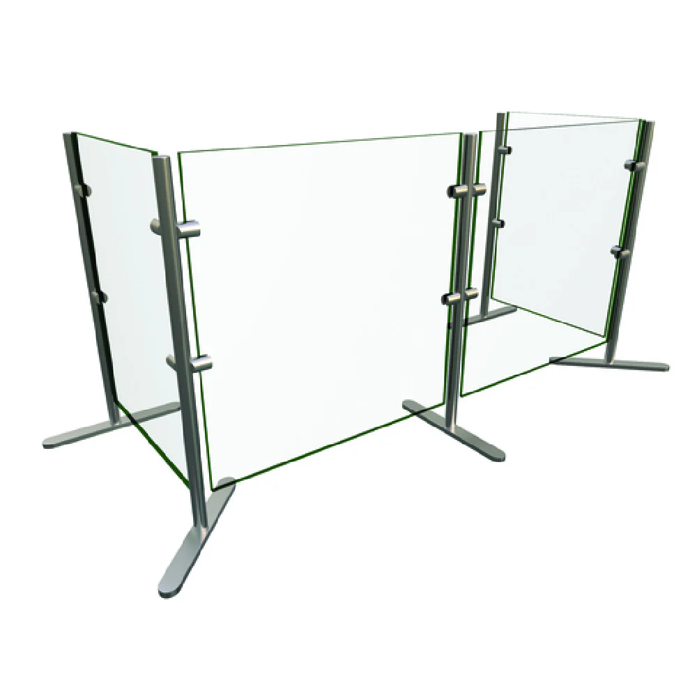 Hatco EP6-48 48 Inch Portable Sneeze Guard with Heat Tempered Glass and Stainless Steel Posts Hatco EP6-48 48 Inch Portable Sneeze Guard with Heat Tempered Glass and Stainless Steel Posts