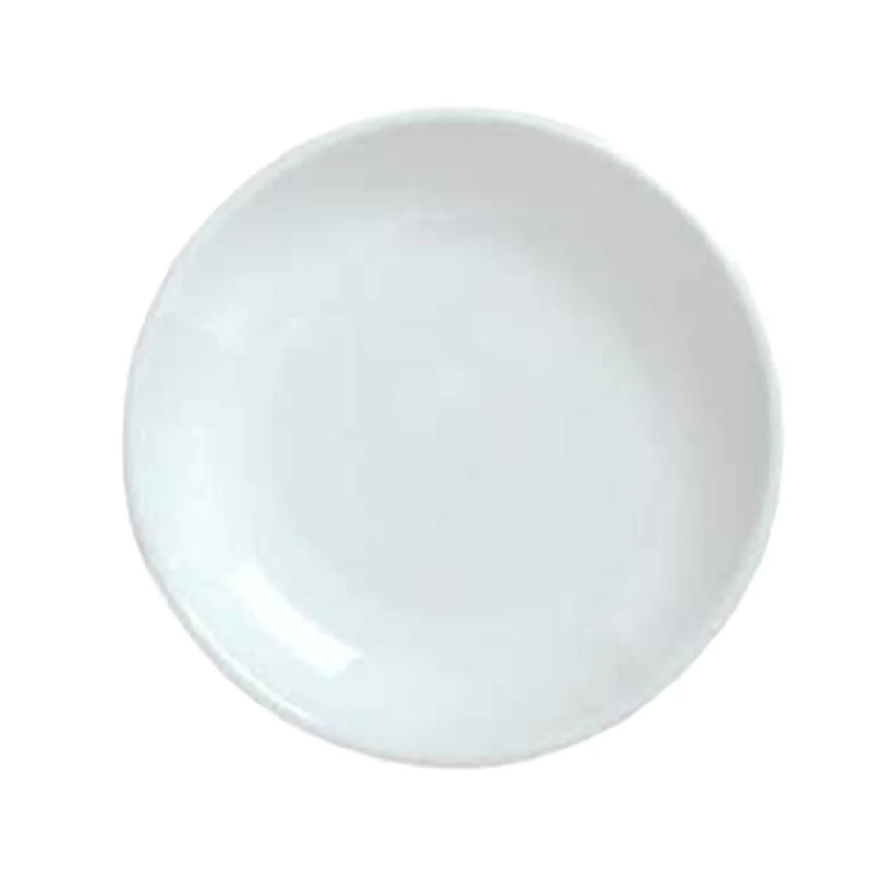 Libbey 911194496 8-1/8 Inch Coupe Plate with Polished Foot Porcelain Libbey 911194496 8-1/8 Inch Coupe Plate with Polished Foot Porcelain