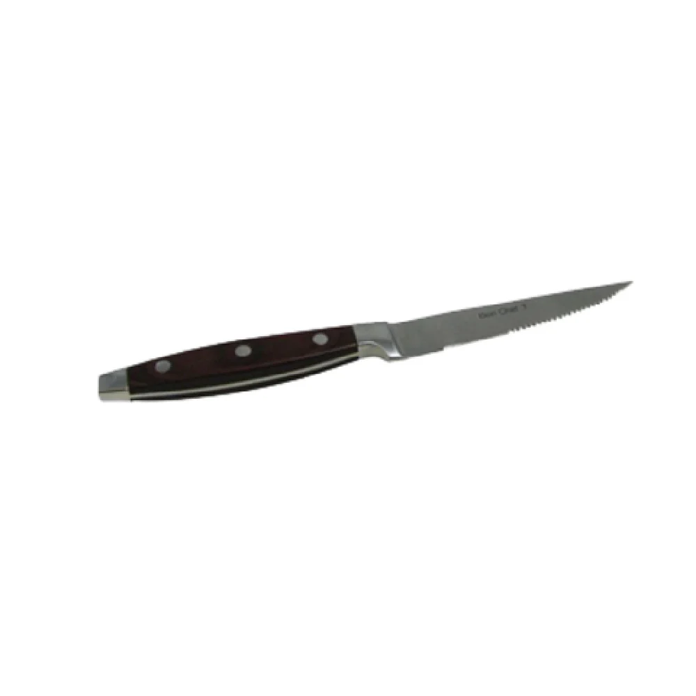 Bon Chef S938 4.5 Inch Blade 9 Inch Overall Elegant Steak Knife Pakka Wood Handle