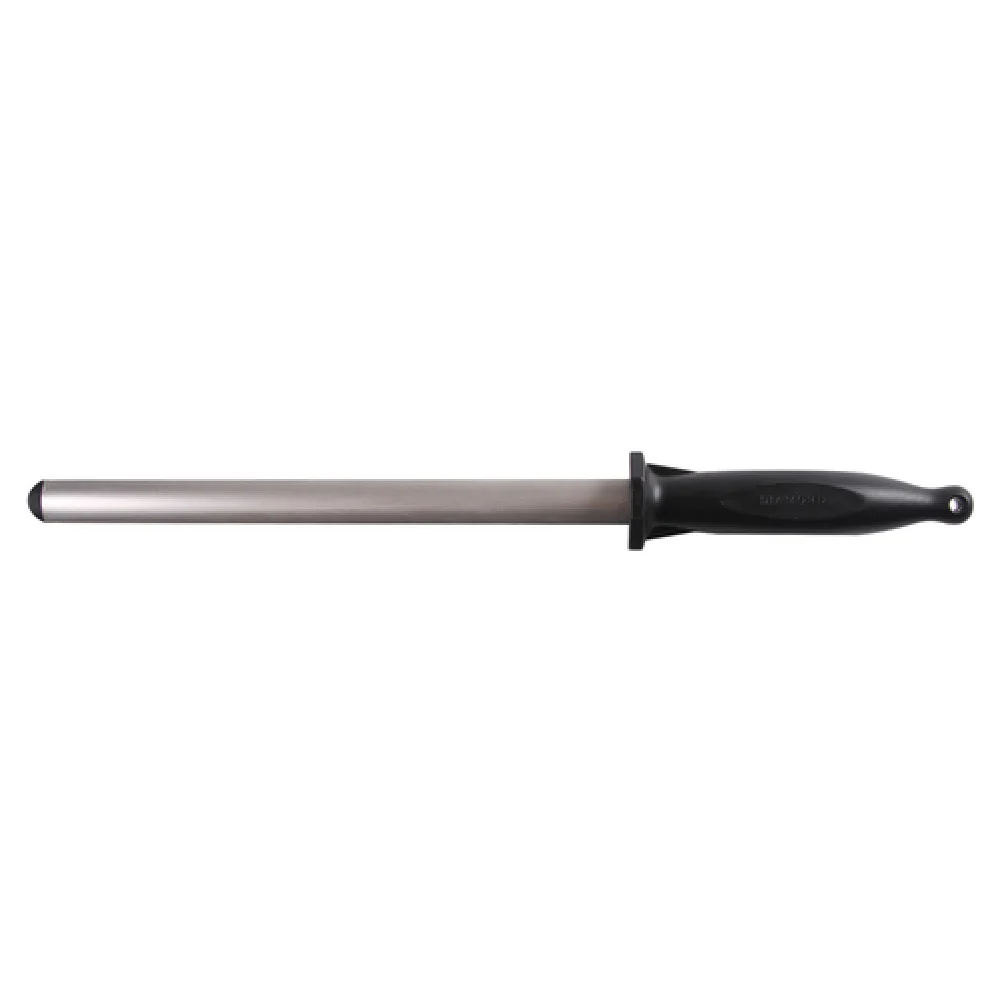 Mercer Culinary M15910 10 Inch Diamond Sharpening Steel with Black Polypropylene Handle