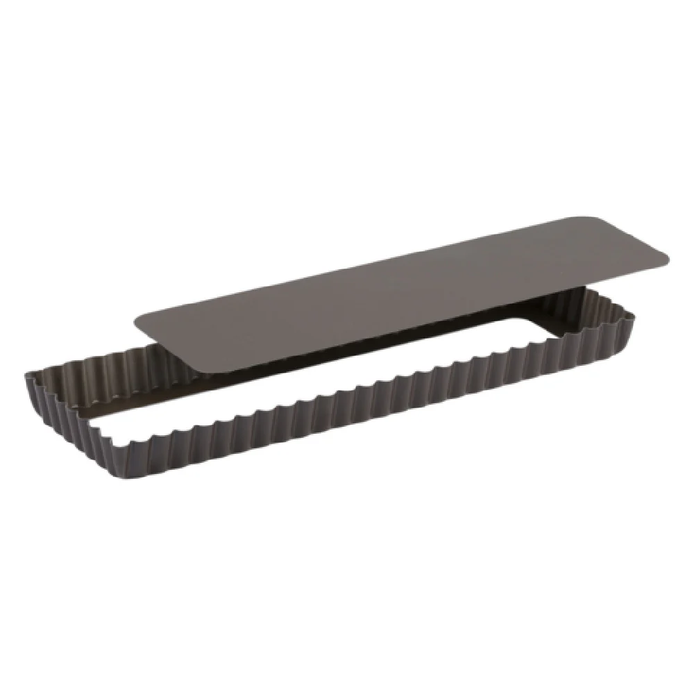 Louis Tellier 225410 13.77 Inch Tart Mold Non-stick Oblong Fluted Removable Bottom