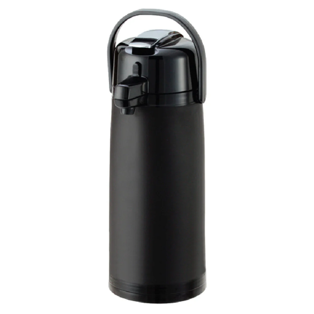 Service Ideas ECAL22SBPBLMAT 6 Inch 2.2 Liter Eco-Air Airpot Lever Black Plastic Matte