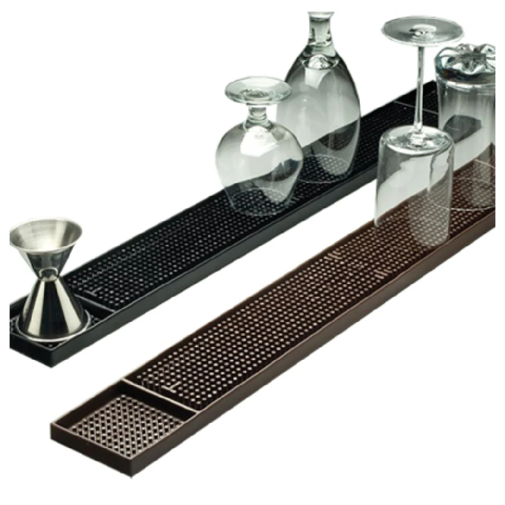 American Metalcraft BM23 3-1/4 Inch Rubber Bar Mat Dark Brown One Piece
