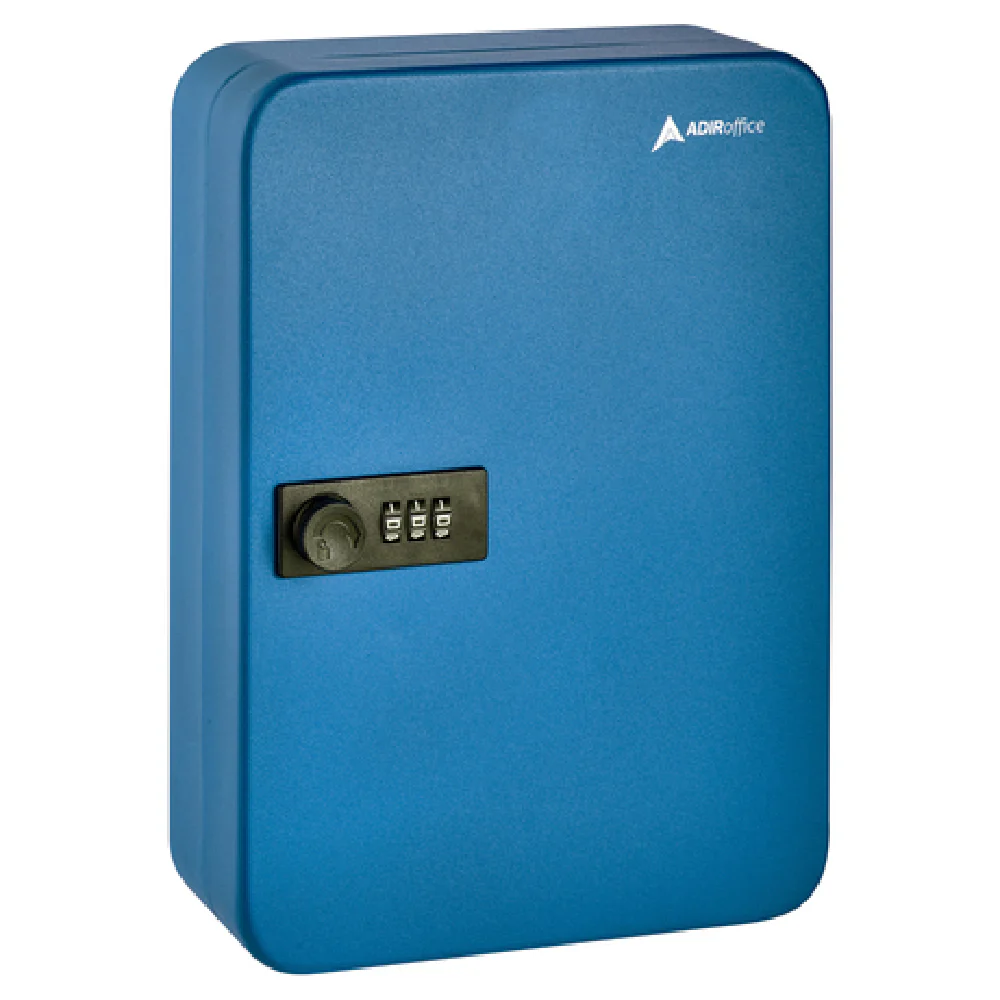 Alpine Industries ADI682-48-BLU 7.1 Inch Steel Key Cabinet Combination Lock Blue Finish