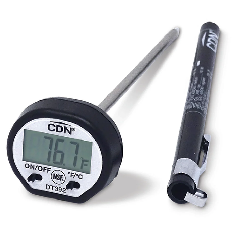 CDN DT392 7/8 Inch Digital Thermometer Pocket Stainless Steel Shatterproof Design