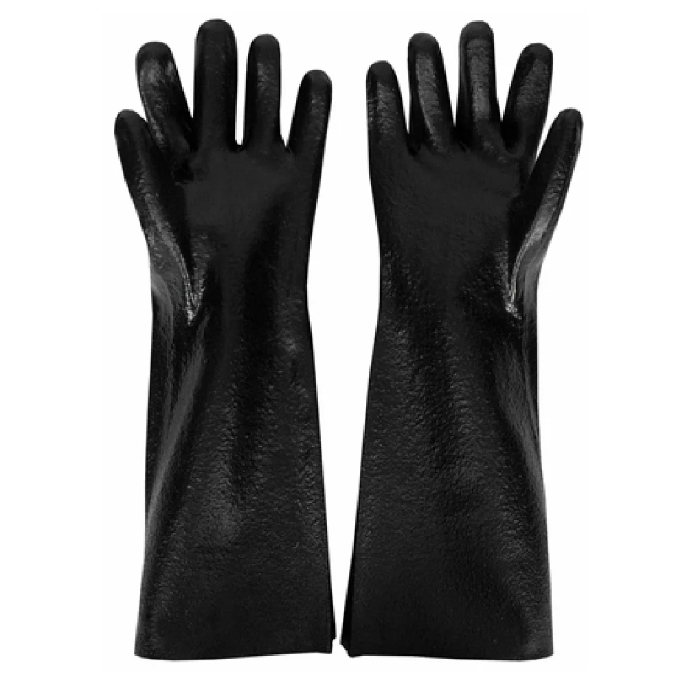 John Ritzenthaler Company CLGLR28BK-1 18 Inch Elbow Length Rubber Cleaning Glove Black