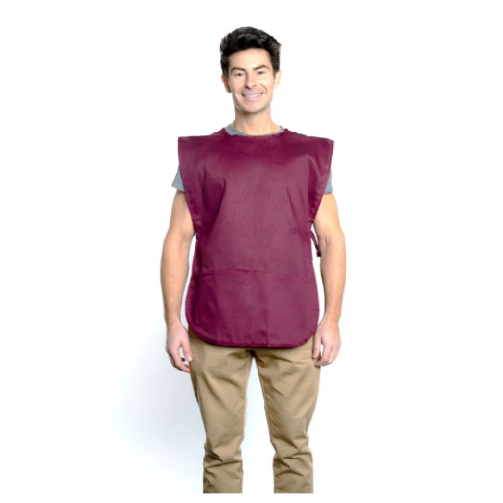Chef Approved 167COBAPRBU 20 Inch 65/35 Poly-Cotton Blend Burgundy Cobbler Apron