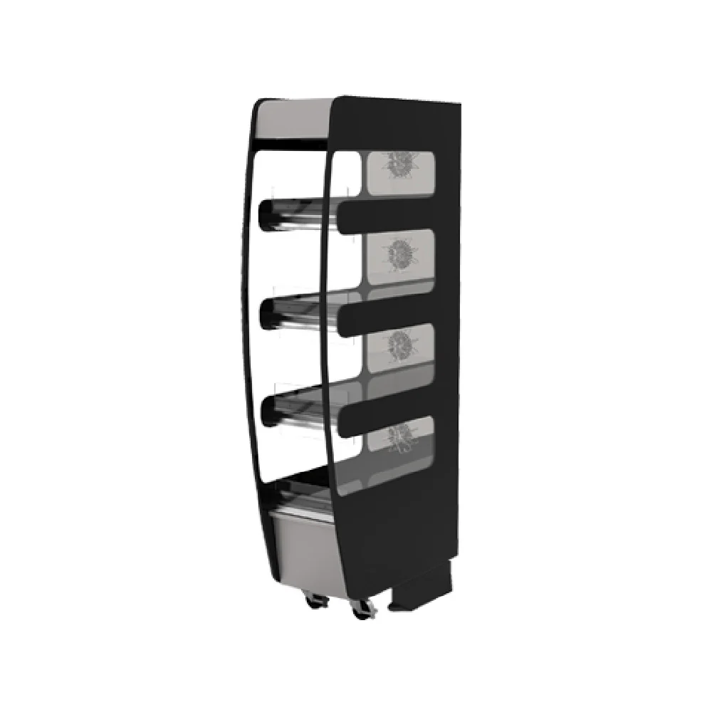 Flexeserve 4T-400C 14 Inch Heated Display Cabinet Floor Model Curved 4 Tiers Stainless Steel with LED Lighting Flexeserve 4T-400C 14 Inch Heated Display Cabinet Floor Model Curved 4 Tiers Stainless Steel with LED Lighting