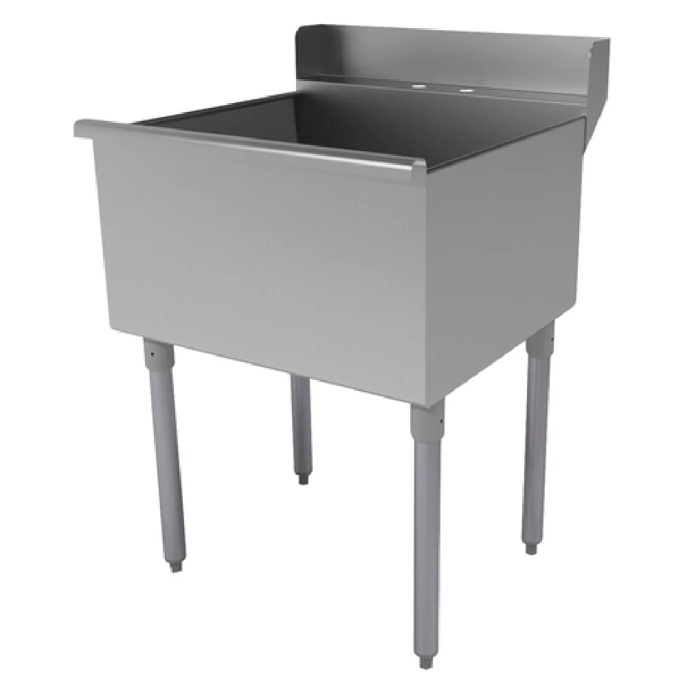 Advance Tabco 4-41-24D 24 Inch Scullery Sink Stainless Steel with Back Splash Advance Tabco 4-41-24D 24 Inch Scullery Sink Stainless Steel with Back Splash