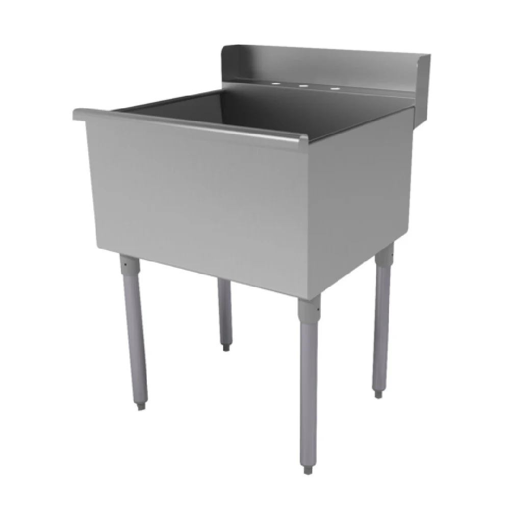 Advance Tabco 4-41-24D 24 Inch Scullery Sink Stainless Steel with Back Splash Advance Tabco 4-41-24D 24 Inch Scullery Sink Stainless Steel with Back Splash